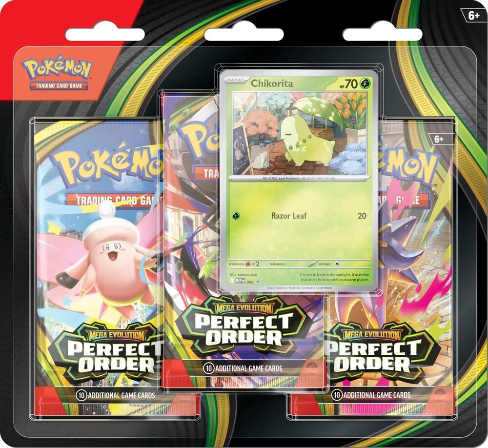 Pokemon - Perfect Order (POR) - 3 Pack Blister (Chikorita)