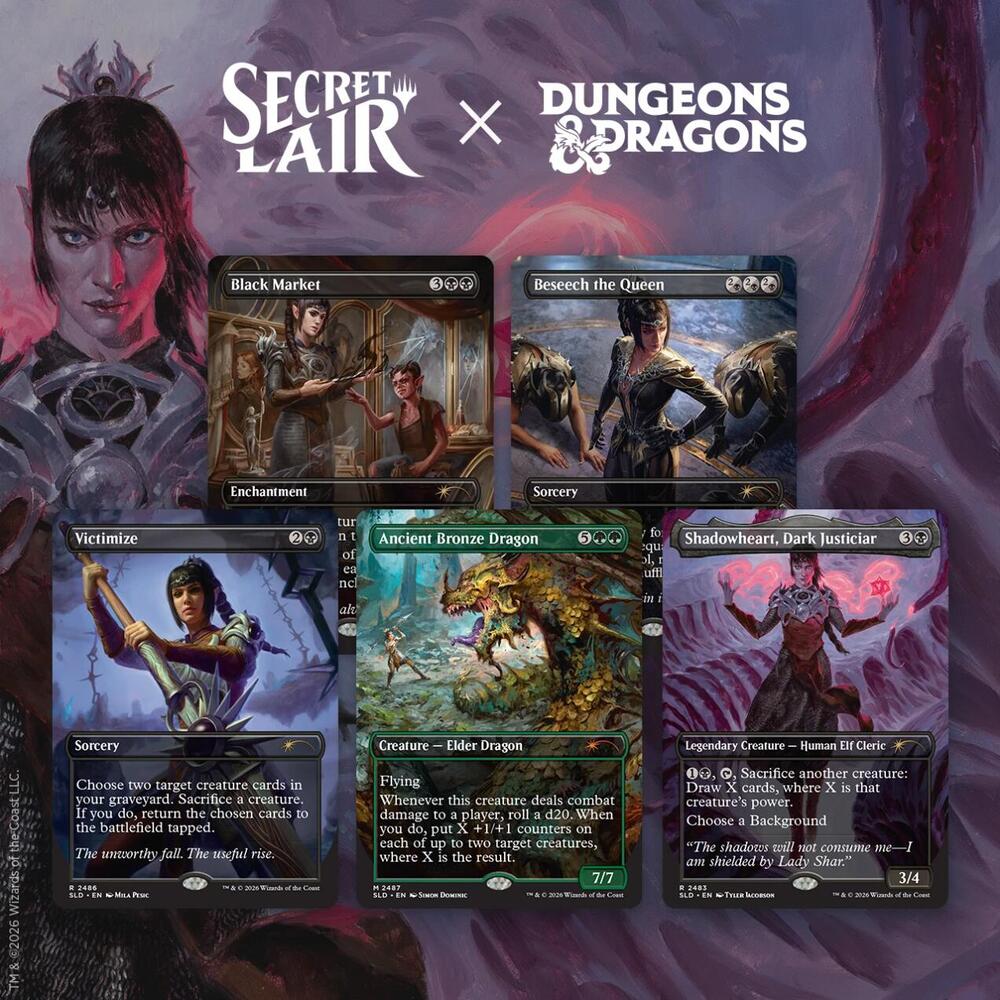 Magic - Secret Lair Drop (SLD) - Dungeons & Dragons - Shadowheart's Devotion (Non-Foil Edition)