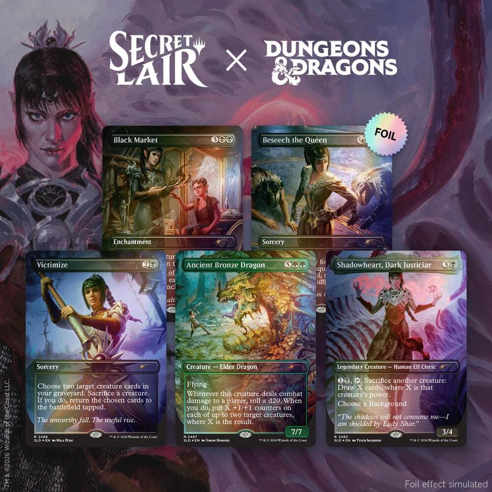 Magic - Secret Lair Drop (SLD) - Dungeons & Dragons - Shadowheart's Devotion (Traditional Foil Edition)