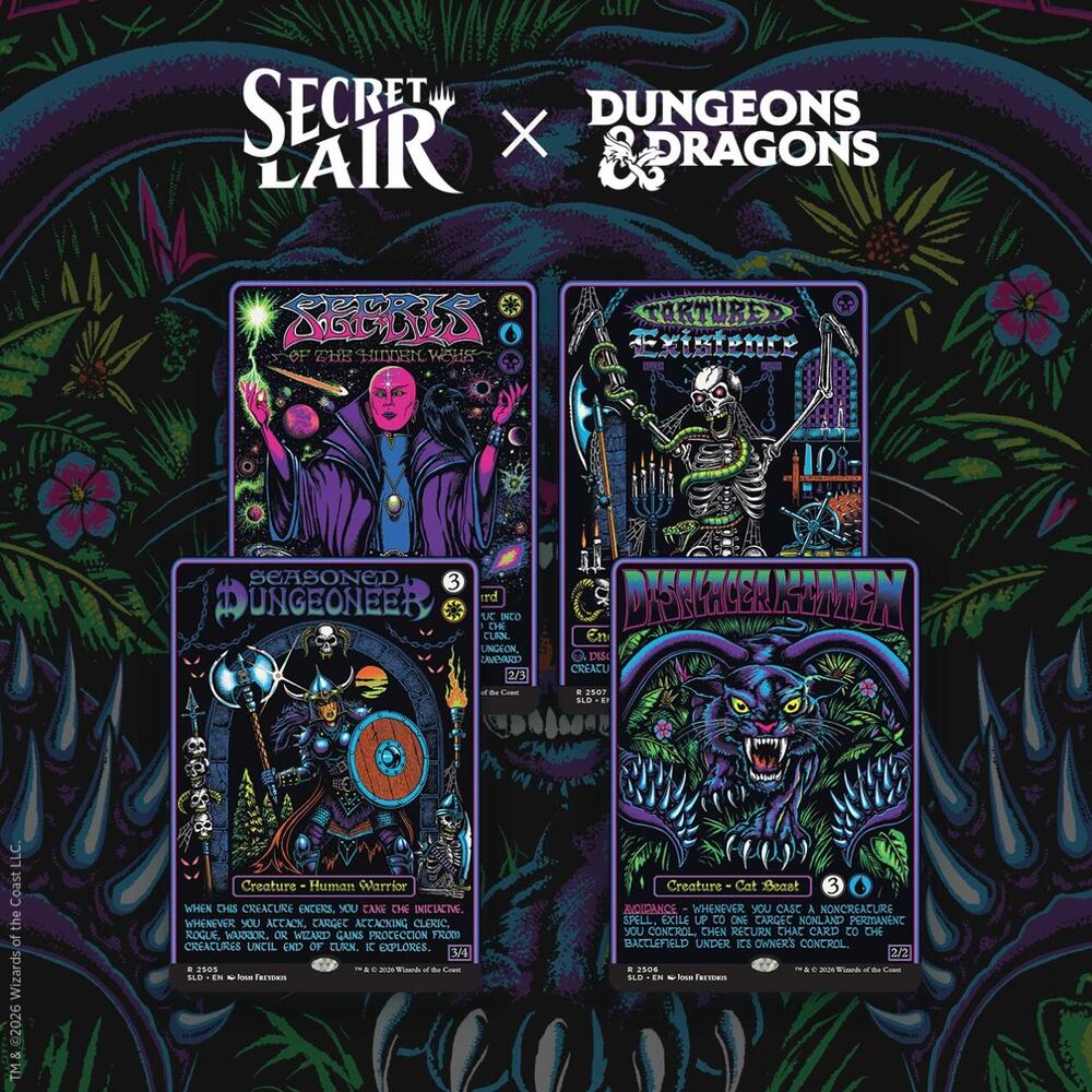 Magic - Secret Lair Drop (SLD) - Dungeons & Dragons - Black Lights & Dark Dungeons (Non-Foil Edition)