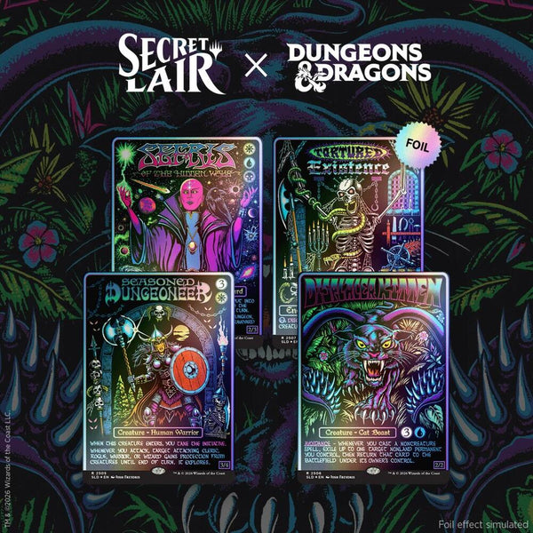 Magic - Secret Lair Drop (SLD) - Dungeons & Dragons - Black Lights & Dark Dungeons (Traditional Foil Edition)