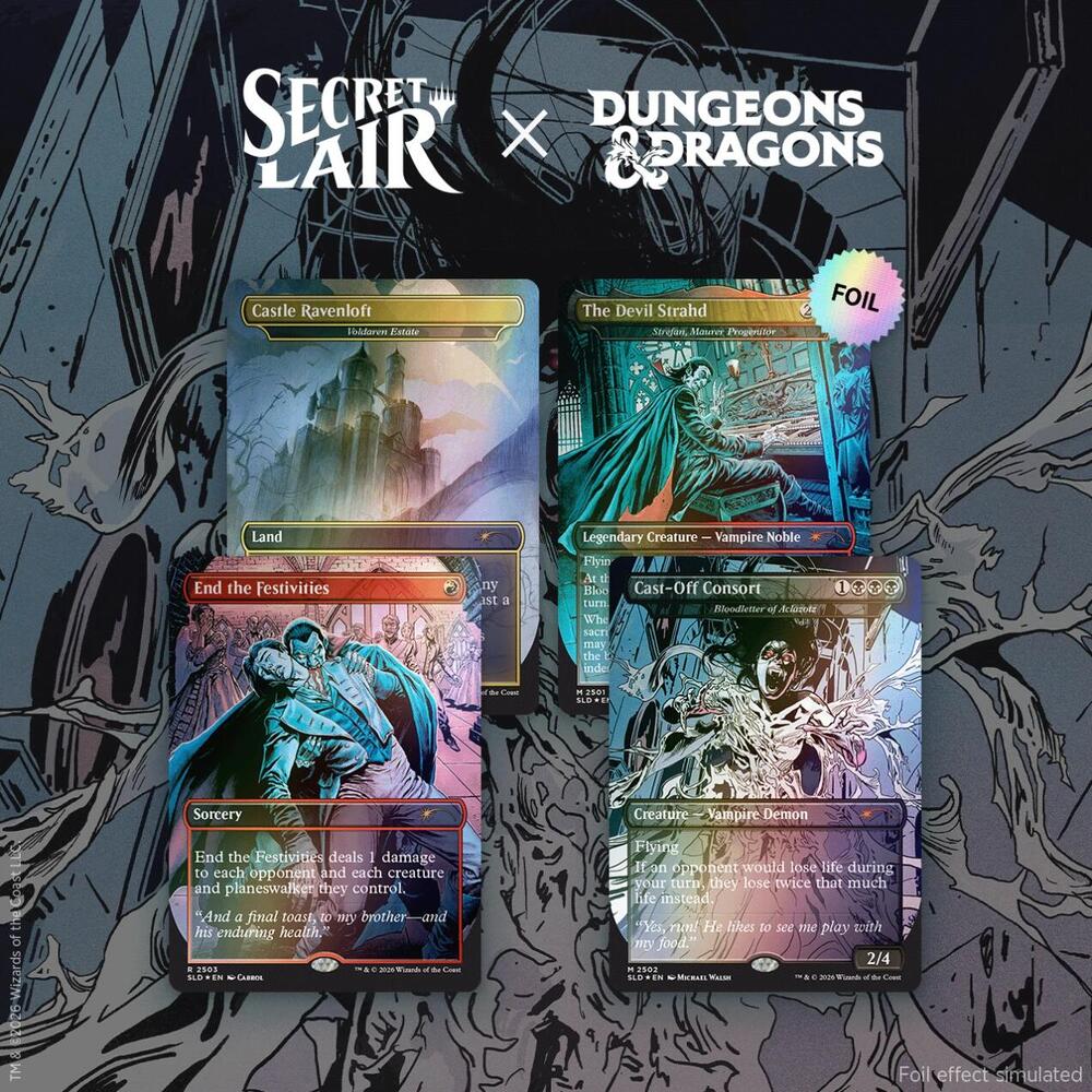 Magic - Secret Lair Drop (SLD) - Dungeons & Dragons - Strahd's Descent (Traditional Foil Edition)